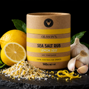 Olsson's Lemon Zest Sea Salt Rub Kraft Canister 140g