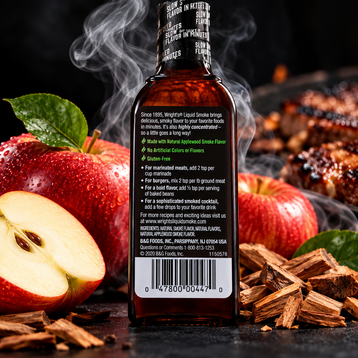 Wright’s Applewood Liquid Smoke 103ml – Concentrated Smoky BBQ Flavour - Image 2