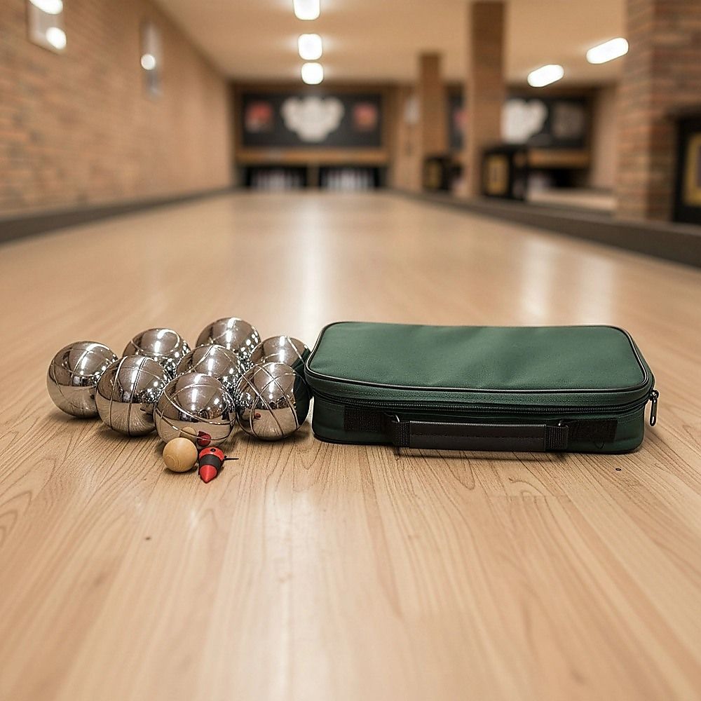 Deluxe Boules Set – 8 Alloy Balls with Wooden Jack, Measuring Tool & Carry Bag - Image 3