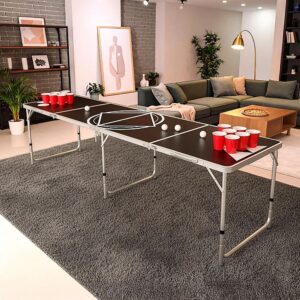 8ft Folding Beer Pong Table Portable Party Game Table