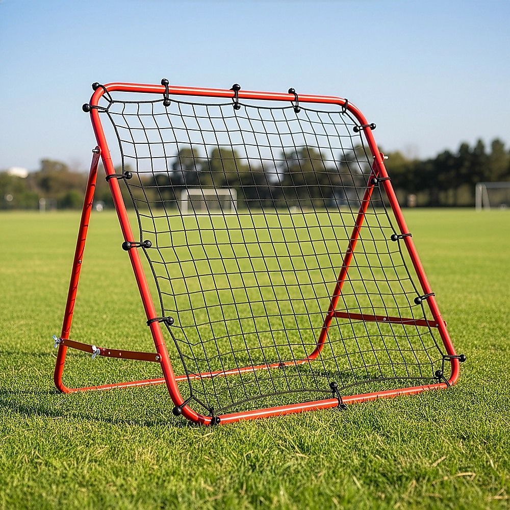 Adjustable Football Rebounder 100cm Soccer Training Net with Ground Pegs