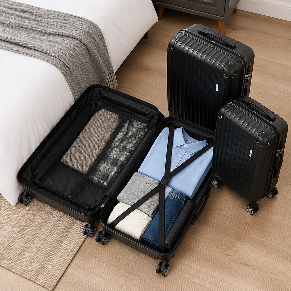 3-Piece Luggage Set 20 24 & 28 Inch Trolley Cases with TSA Locks - Image 2