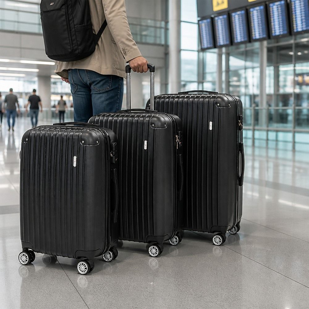 3-Piece Luggage Set 20 24 & 28 Inch Trolley Cases with TSA Locks - Image 3