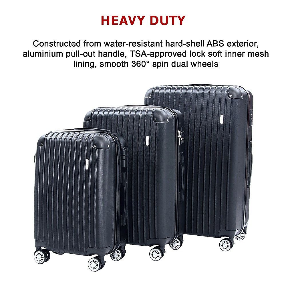 3-Piece Luggage Set 20 24 & 28 Inch Trolley Cases with TSA Locks - Image 6