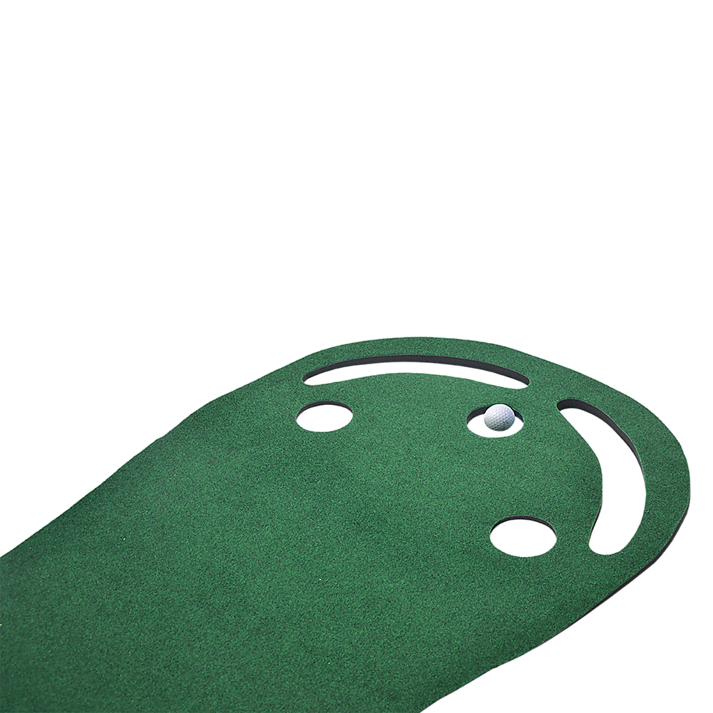 Golf Putting Green Mat 95 x 275cm with Practice Cups & Sand Traps - Image 5