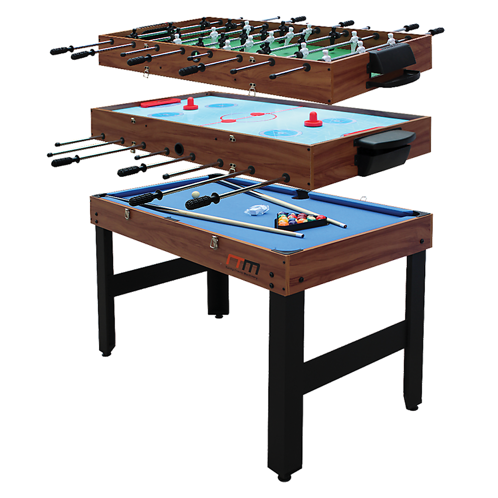 4ft 3-in-1 Multi Game Table Foosball Hockey & Billiards - Image 5