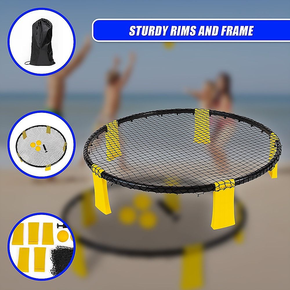 Portable Mini Volleyball Set with Net 3 Balls & Carry Bag - Image 6