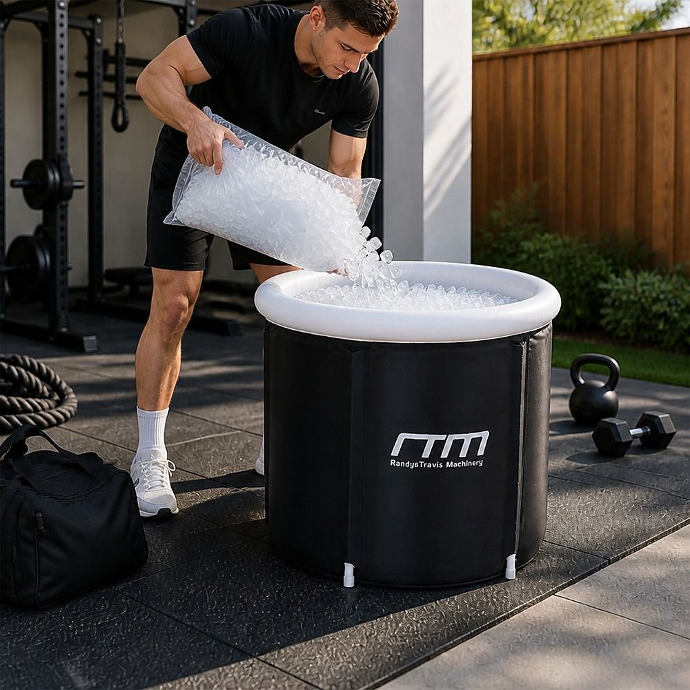 Portable Inflatable Ice Bath 200L Foldable Cold Water Recovery Tub - Image 3