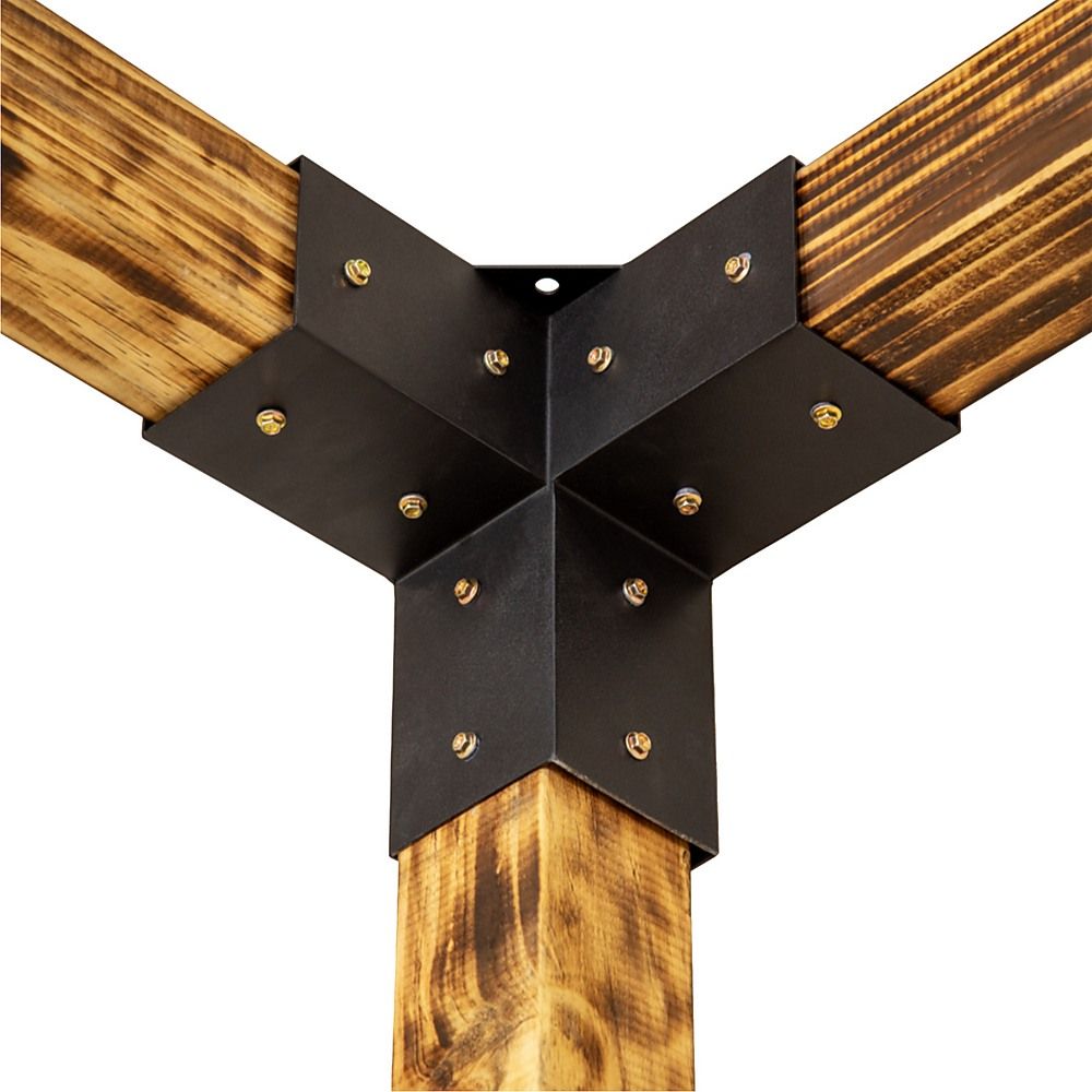 DIY Pergola Kit Double Post Brackets Heavy Duty Steel - Image 5