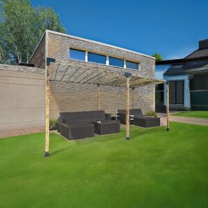 DIY Pergola Kit Double Post with Top Rafters Brackets