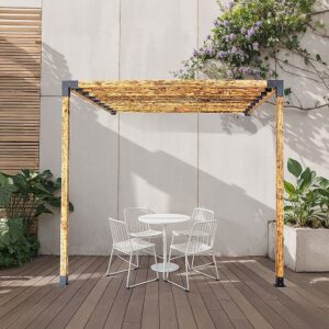 DIY Pergola Kit Single Wall Mount with Top Rafters Brackets