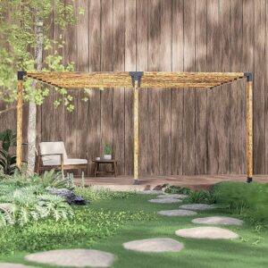 DIY Pergola Kit Double Wall Mount with Top Rafters Brackets