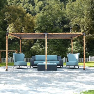 DIY Pergola Kit Double Post with Black Screens & Brackets