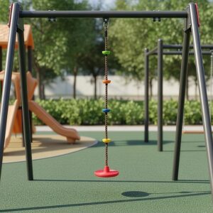 Outdoor Climbing Rope Swing with Rotating Seat
