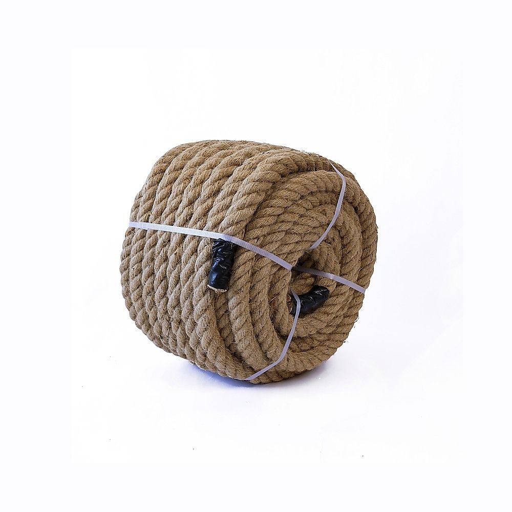 35m Natural Jute Rope 32mm Thick Twisted Garden Camping Cord - Image 4