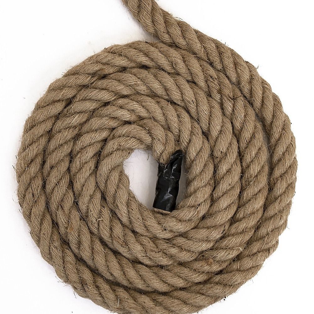 35m Natural Jute Rope 32mm Thick Twisted Garden Camping Cord - Image 5