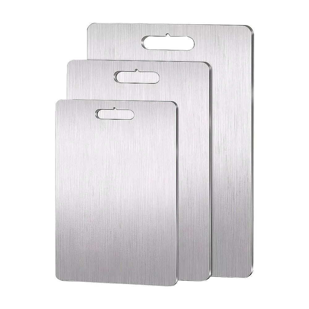 3-Piece 304 Stainless Steel Chopping Board Set – 3 Sizes - Image 6