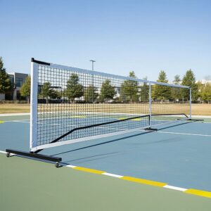 Portable 6.7m Pickleball Net Set Heavy Duty Frame with Wheels
