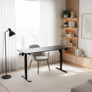 160cm Electric Standing Desk Height Adjustable Sit Stand Black