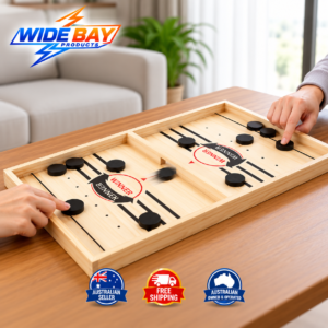 Sling Puck Hockey Table Game Wooden 2 Player Fast Action Board Game