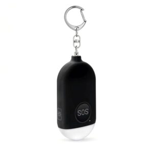 130dB Rechargeable Personal Safety Alarm with Flashlight B300 – Portable Emergency Keyring Siren