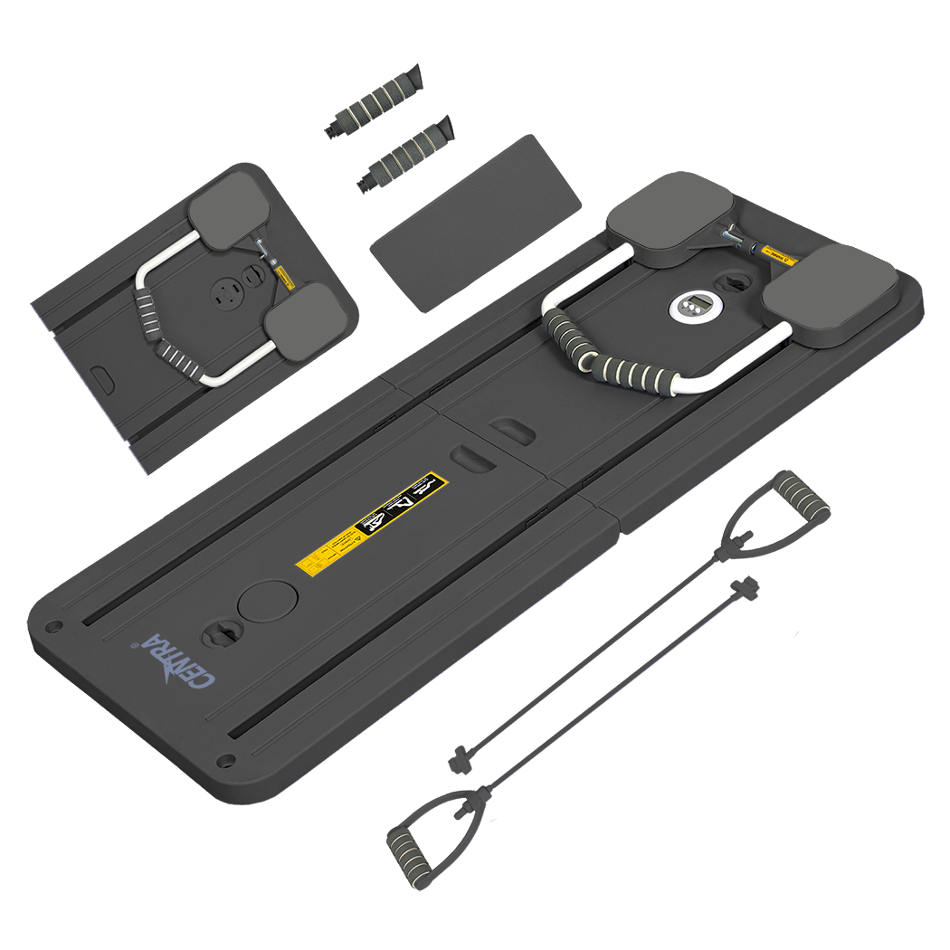 Centra 5-in-1 Abdominal Workout Board with Resistance Bands – Grey - Image 9