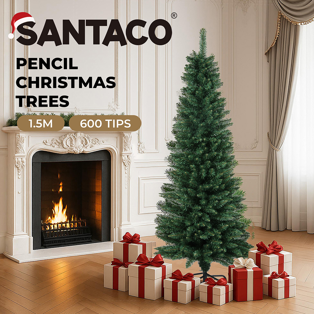 Santaco 1.5m Slim Pencil Christmas Tree with 350 PVC Tips - Image 6