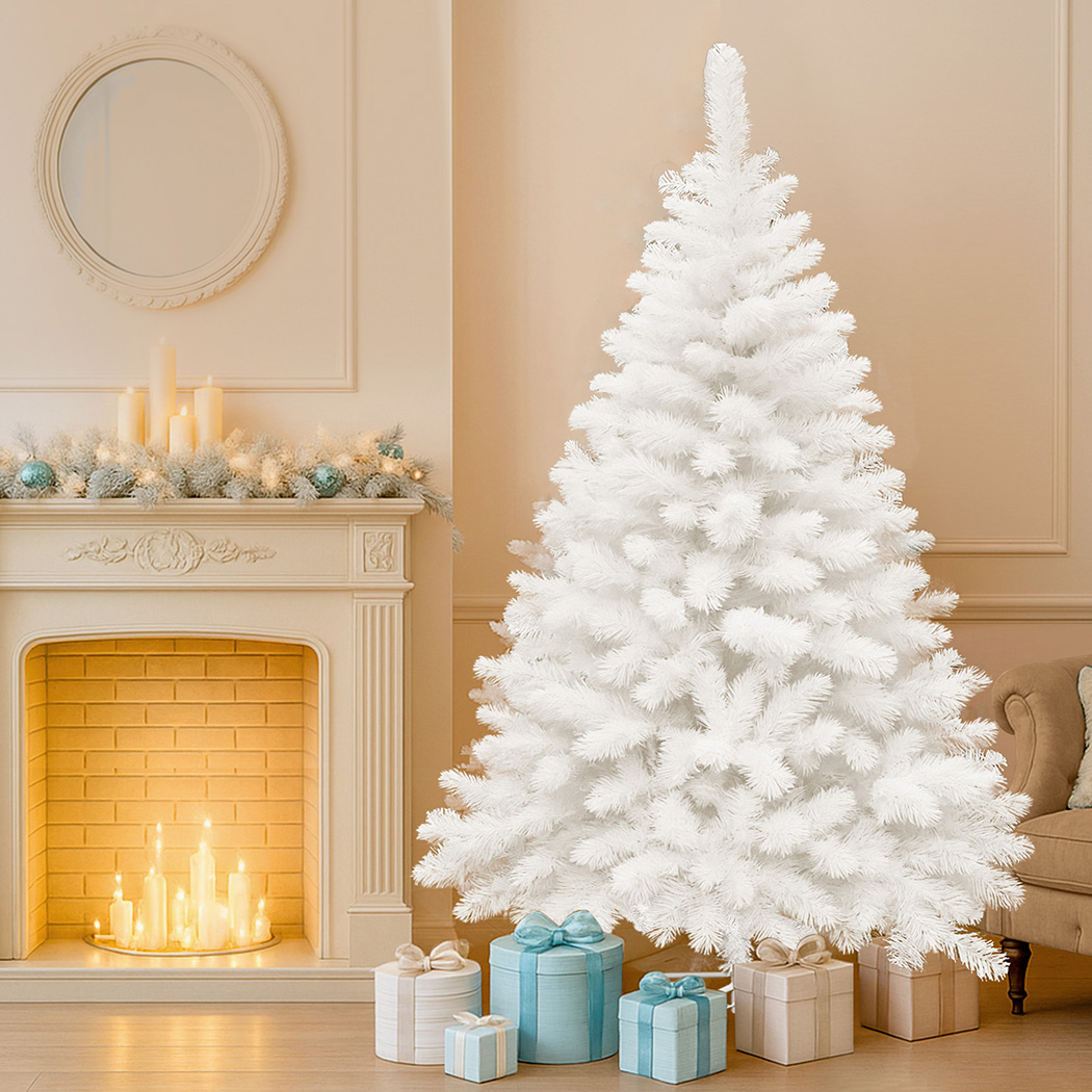 Santaco 1.8m White Artificial Christmas Tree with 670 PVC Tips - Image 8