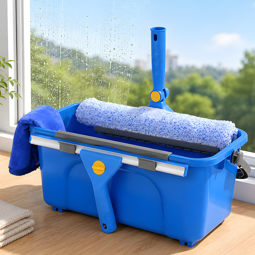 Traderight Window Cleaning Kit with Extendable Pole, Bucket and Squeegee - Image 8