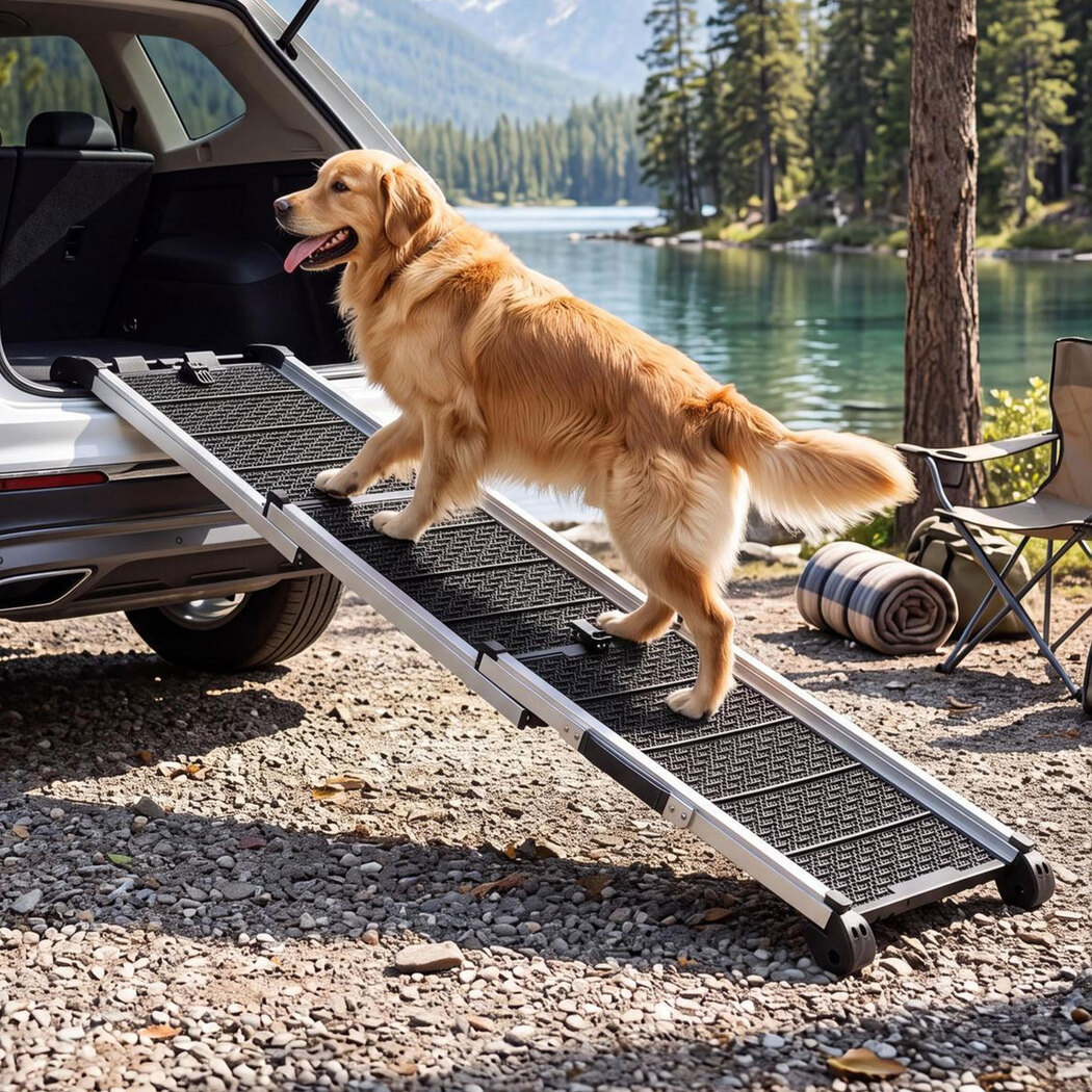 PaWz Extendable Folding Dog Ramp with Non-Slip Surface – Black - Image 8