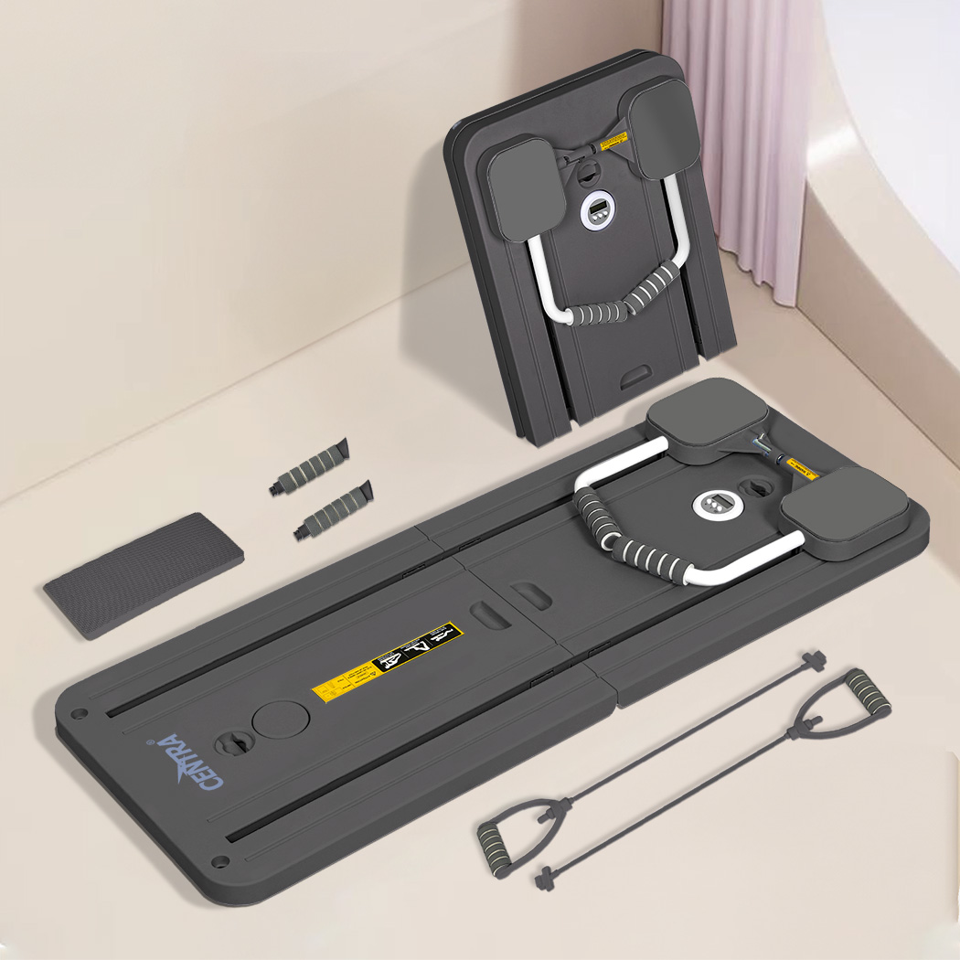 Centra 5-in-1 Abdominal Workout Board with Resistance Bands – Grey - Image 8