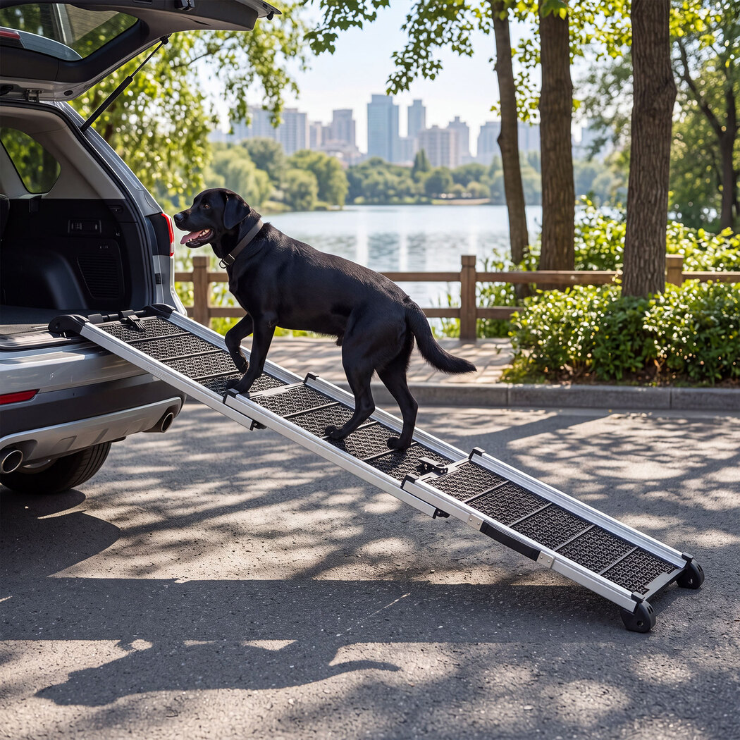 PaWz Extendable Folding Dog Ramp with Non-Slip Surface – Black - Image 7