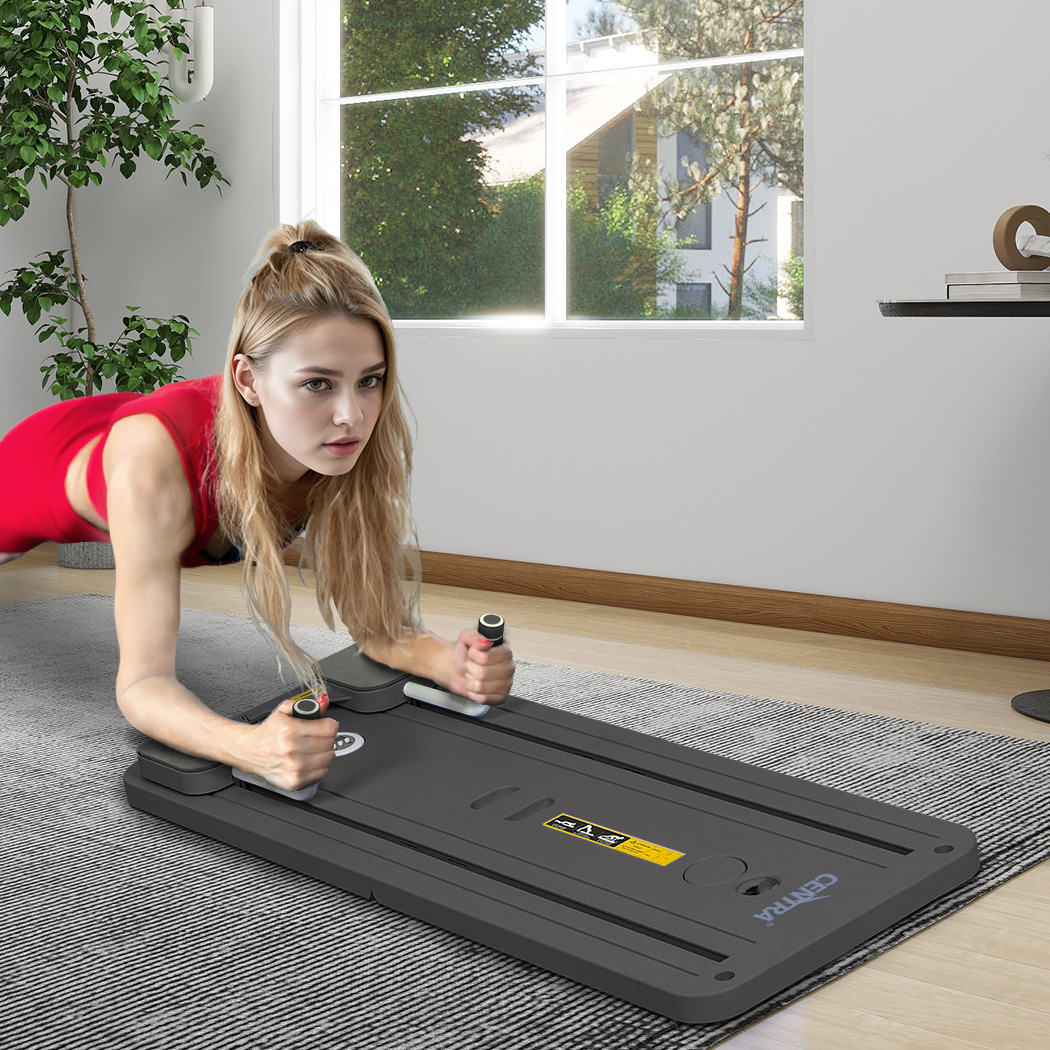 Centra 5-in-1 Abdominal Workout Board with Resistance Bands – Grey - Image 7