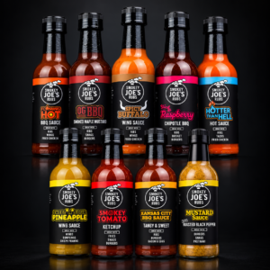 Smokey Joe’s Sauce Collection – 9 BBQ, Wing & Mustard Sauces