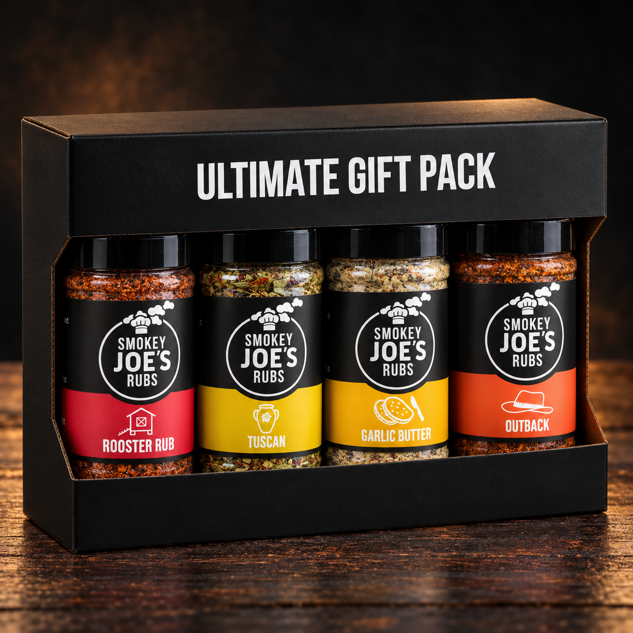 Smokey Joe’s Ultimate BBQ Rub Gift Pack – 4 Seasonings