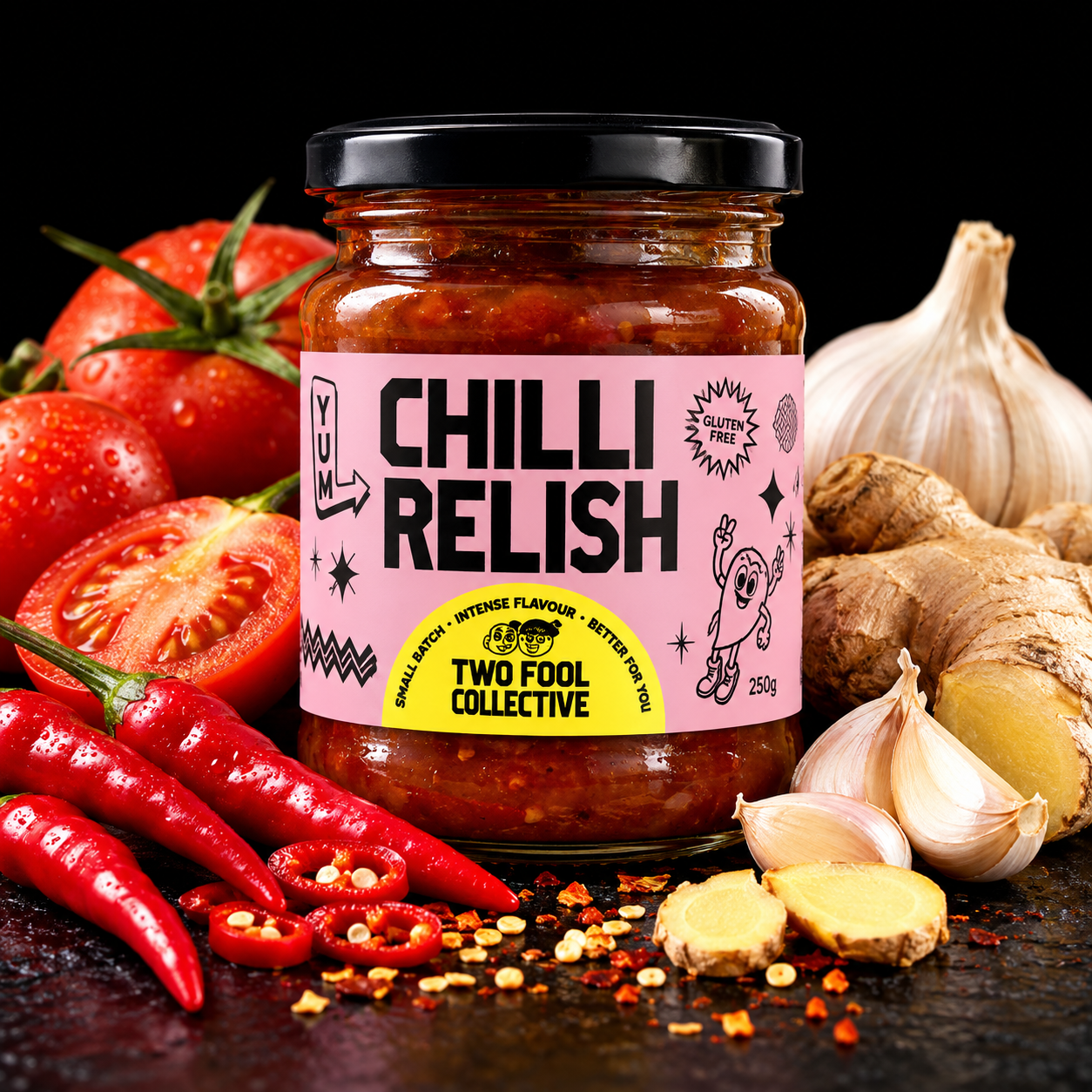 Two Fool Collective Chilli Relish 250g Gluten Free Australian Made