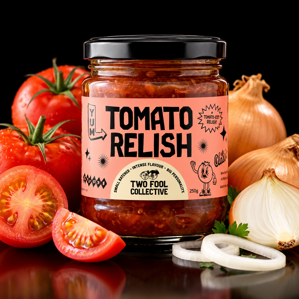 Two Fool Collective Tomato Relish 250g Gluten Free Australian Made