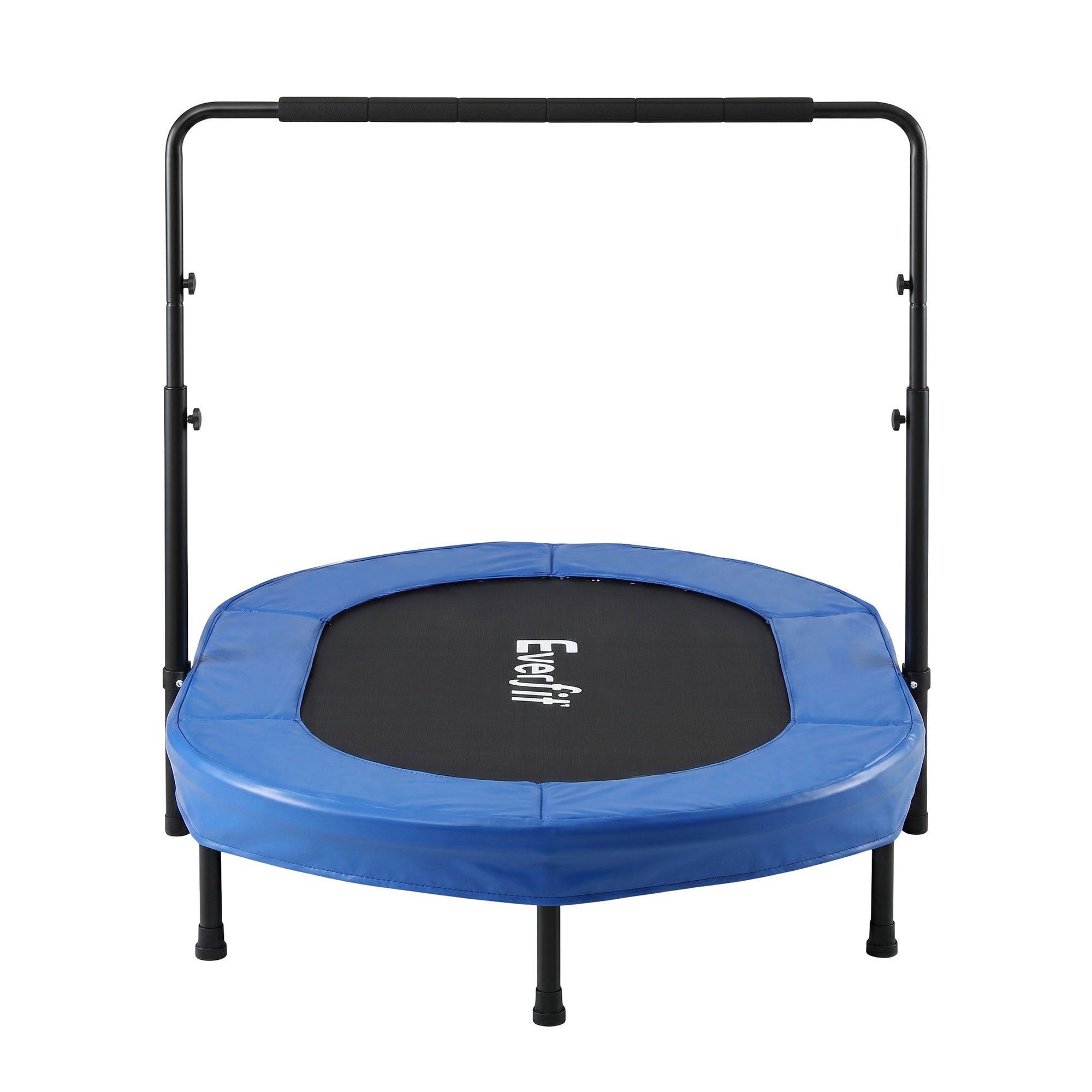 56-Inch Foldable Fitness Trampoline Indoor Rebounder Adjustable Handrail - Image 3