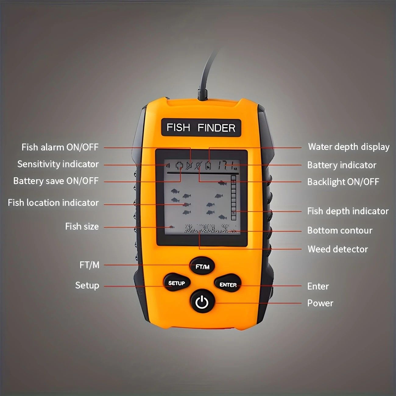 Portable Handheld Fish Finder with Sonar and Water Depth Detection - Image 3