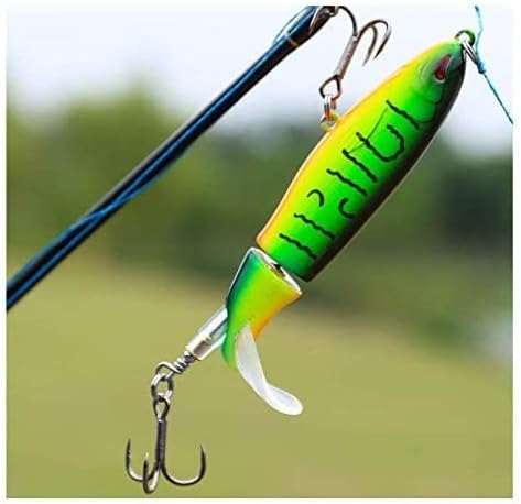 Topwater Fishing Lure Set with Rotating Tail and Treble Hooks - Image 2