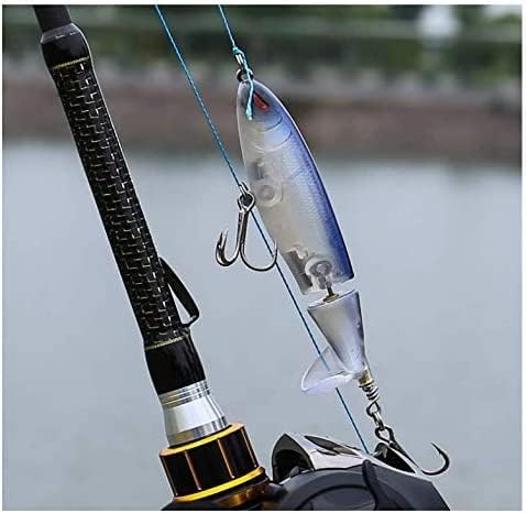 Topwater Fishing Lure Set with Rotating Tail and Treble Hooks - Image 3