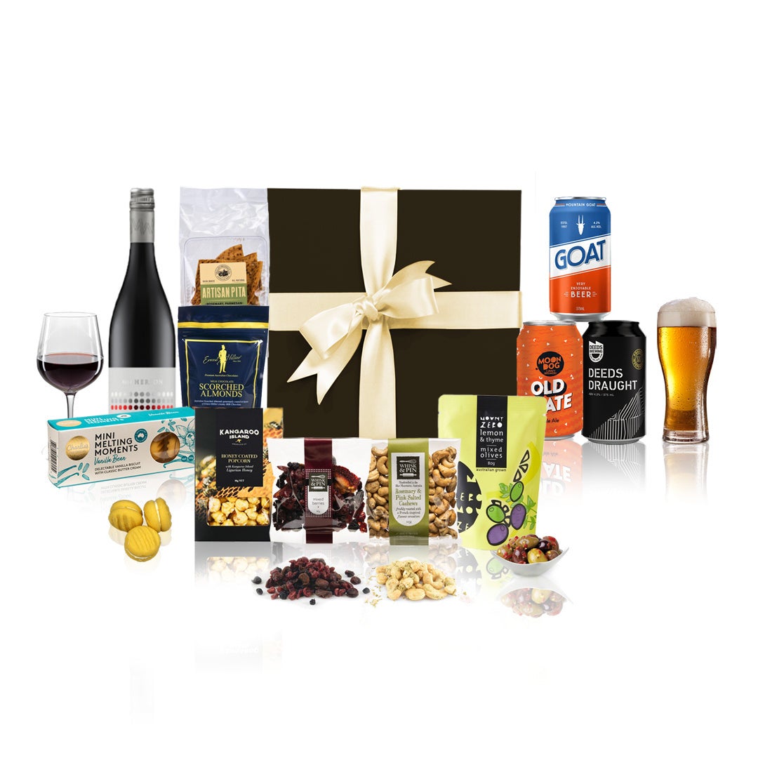 Beer and Shiraz Date Night Gift Hamper with Craft Beer
