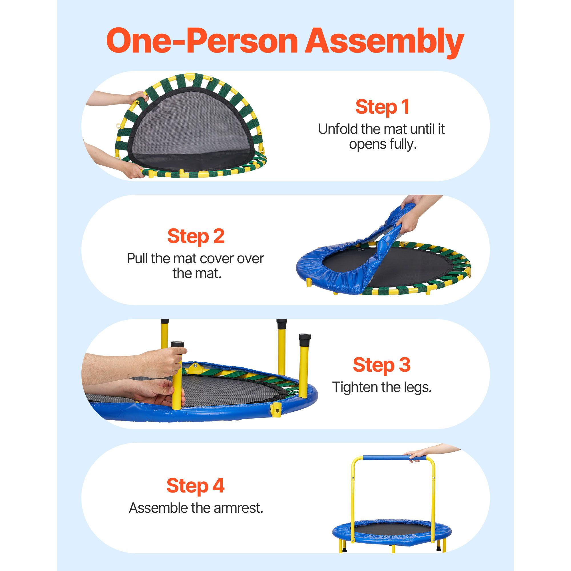 3FT Trampoline for Kids, 92 cm Trampolines Indoor/Outdoor Trampoline for Toddlers - Image 6