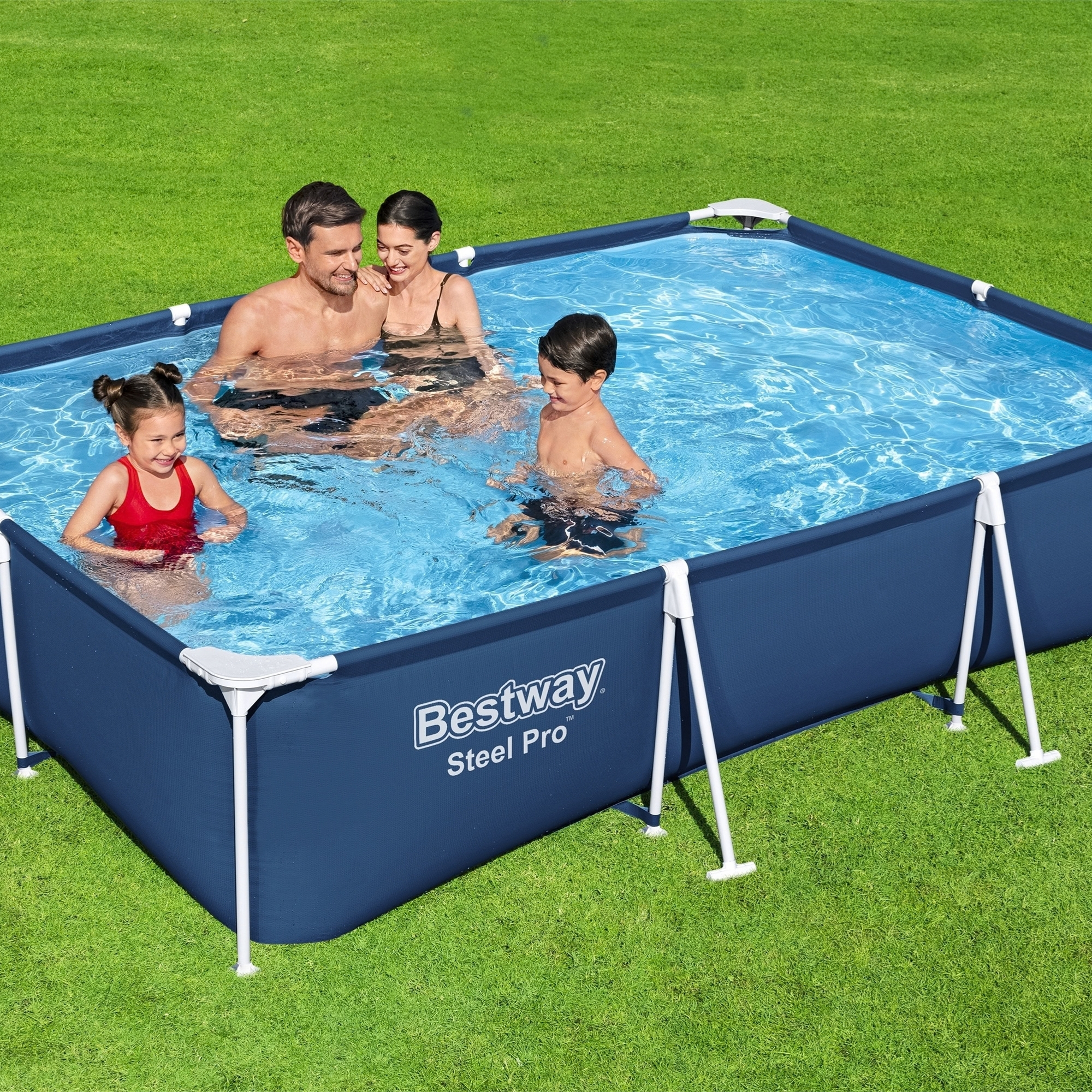 Bestway Steel Pro Above Ground Swimming Pool, 3m x 2.01m x 66cm - Image 2