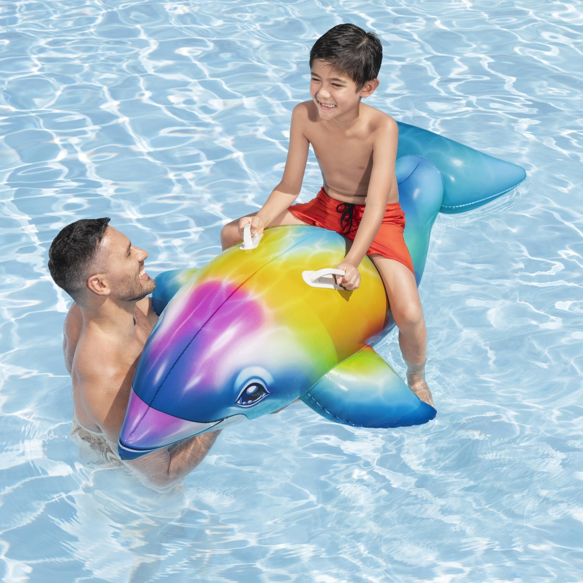 Bestway Dolphin Daydream Inflatable Pool Ride-On, 1.68m - Image 4