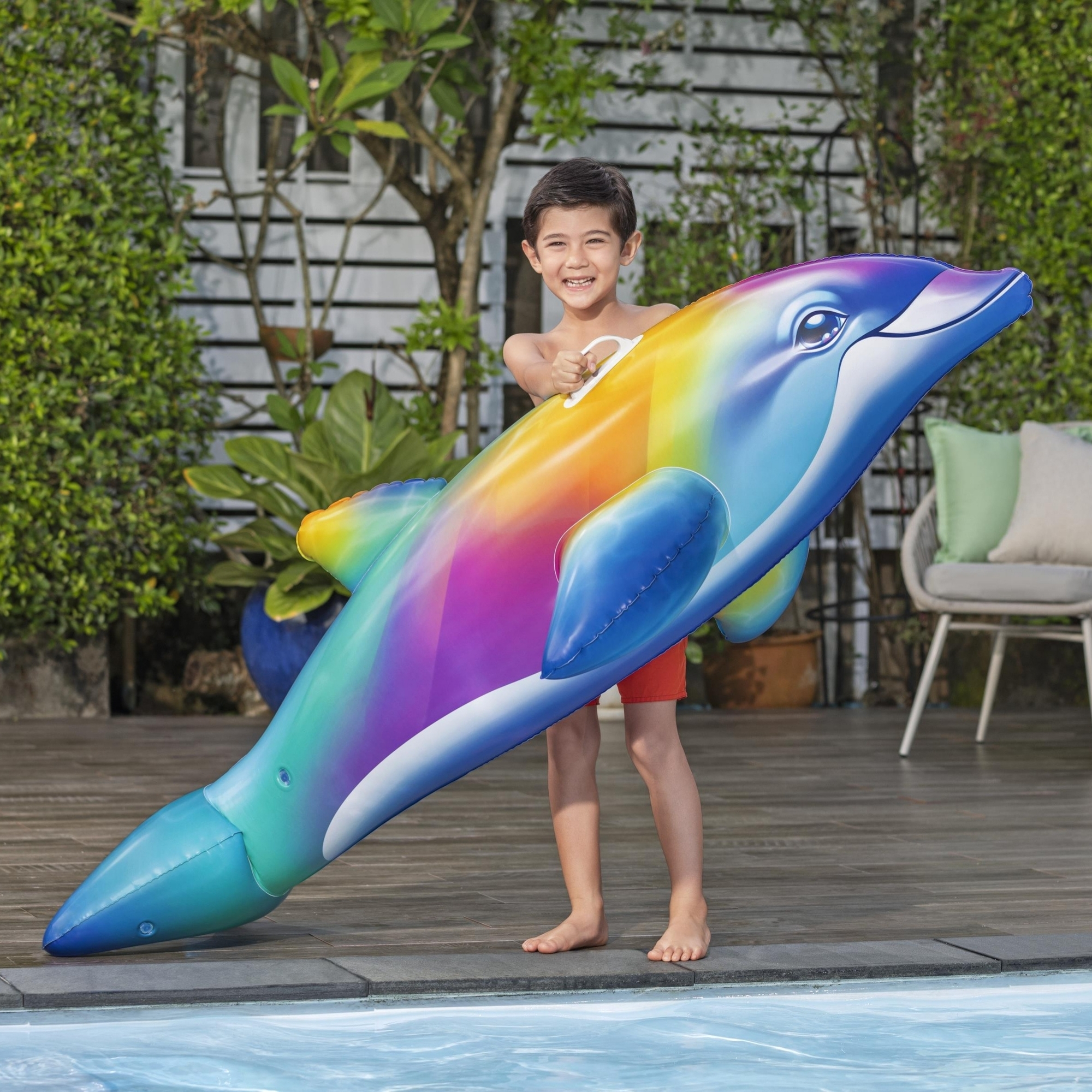Bestway Dolphin Daydream Inflatable Pool Ride-On, 1.68m - Image 5