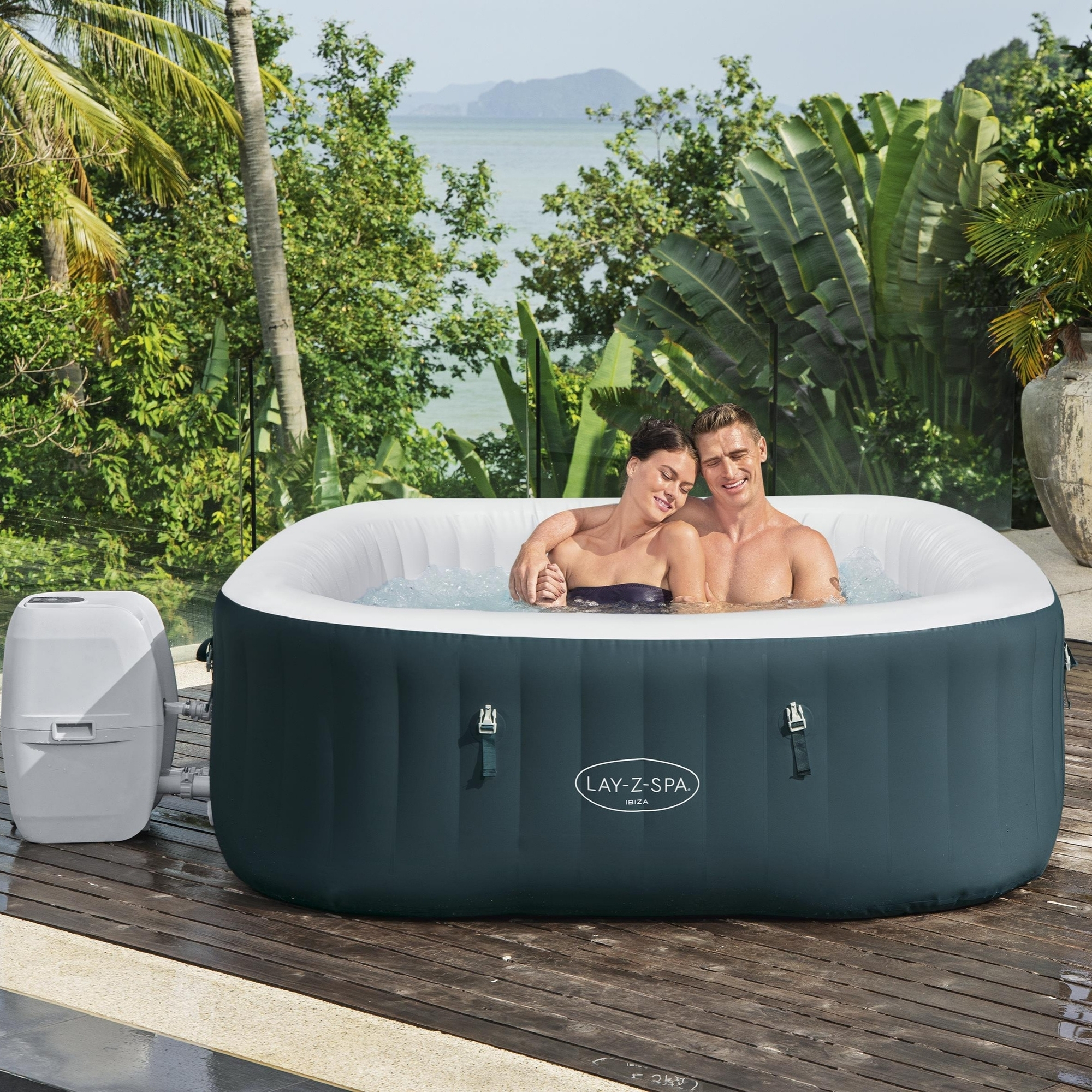 Bestway Lay-Z-Spa Ibiza EnergySense AirJet Inflatable Spa, 4–6 Person - Image 6