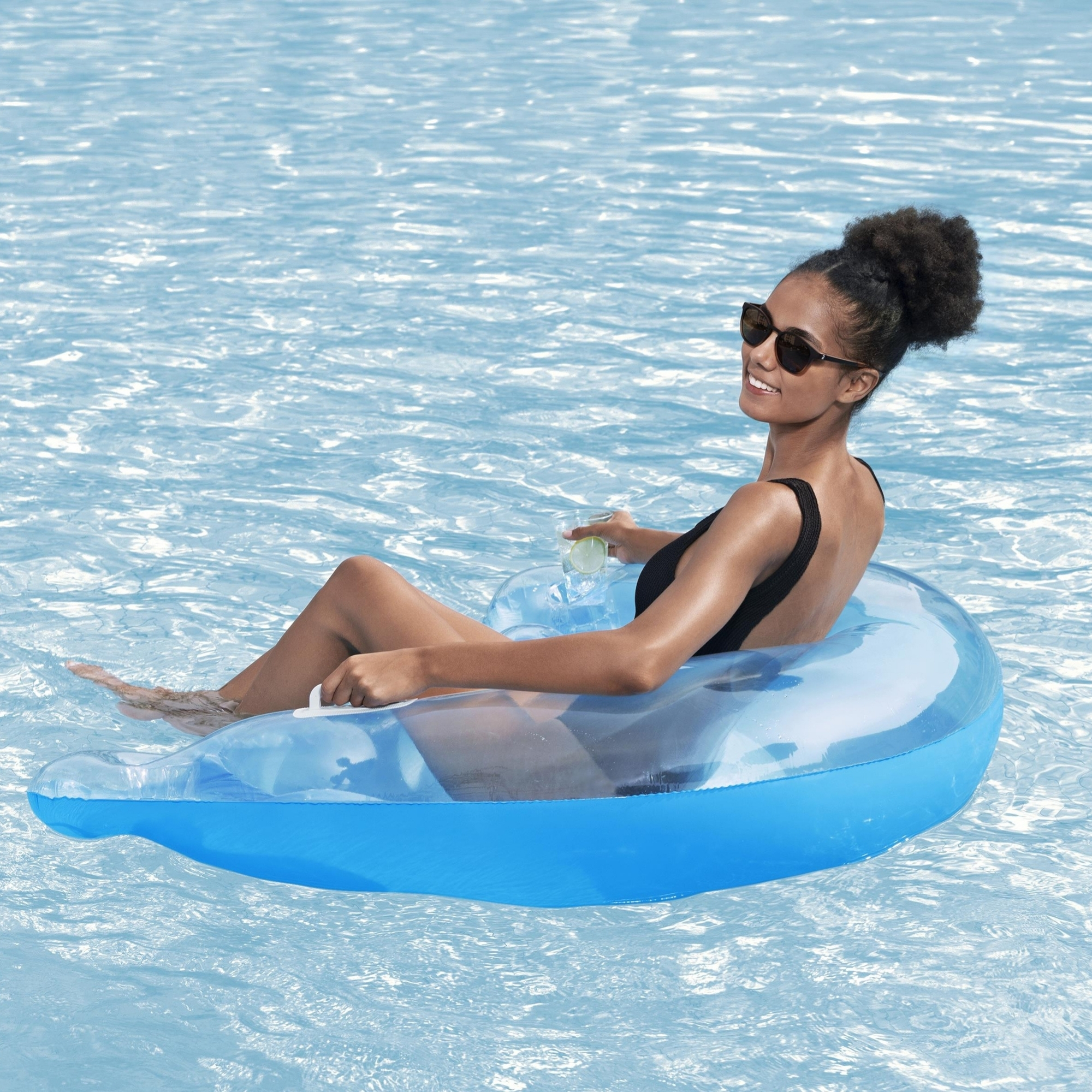 Bestway Sit N Ease Inflatable Pool Chair Lounge, 1.52m – Blue or Green - Image 9