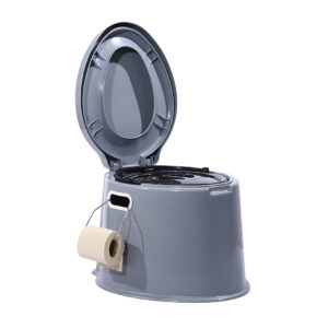 6L Portable Camping Toilet with Removable Bucket and Carry Handle