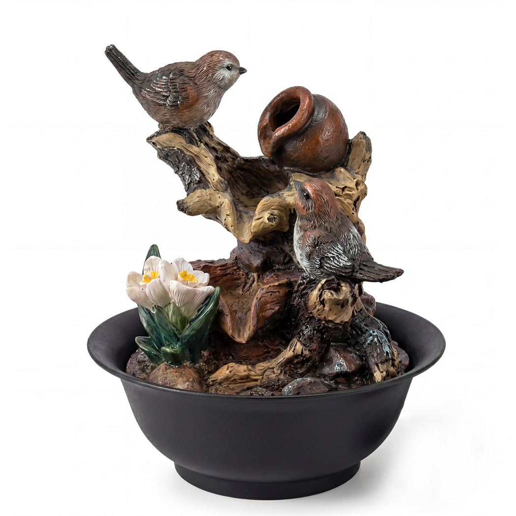 Spector LED Bird Tabletop Water Fountain with Colour-Changing Light